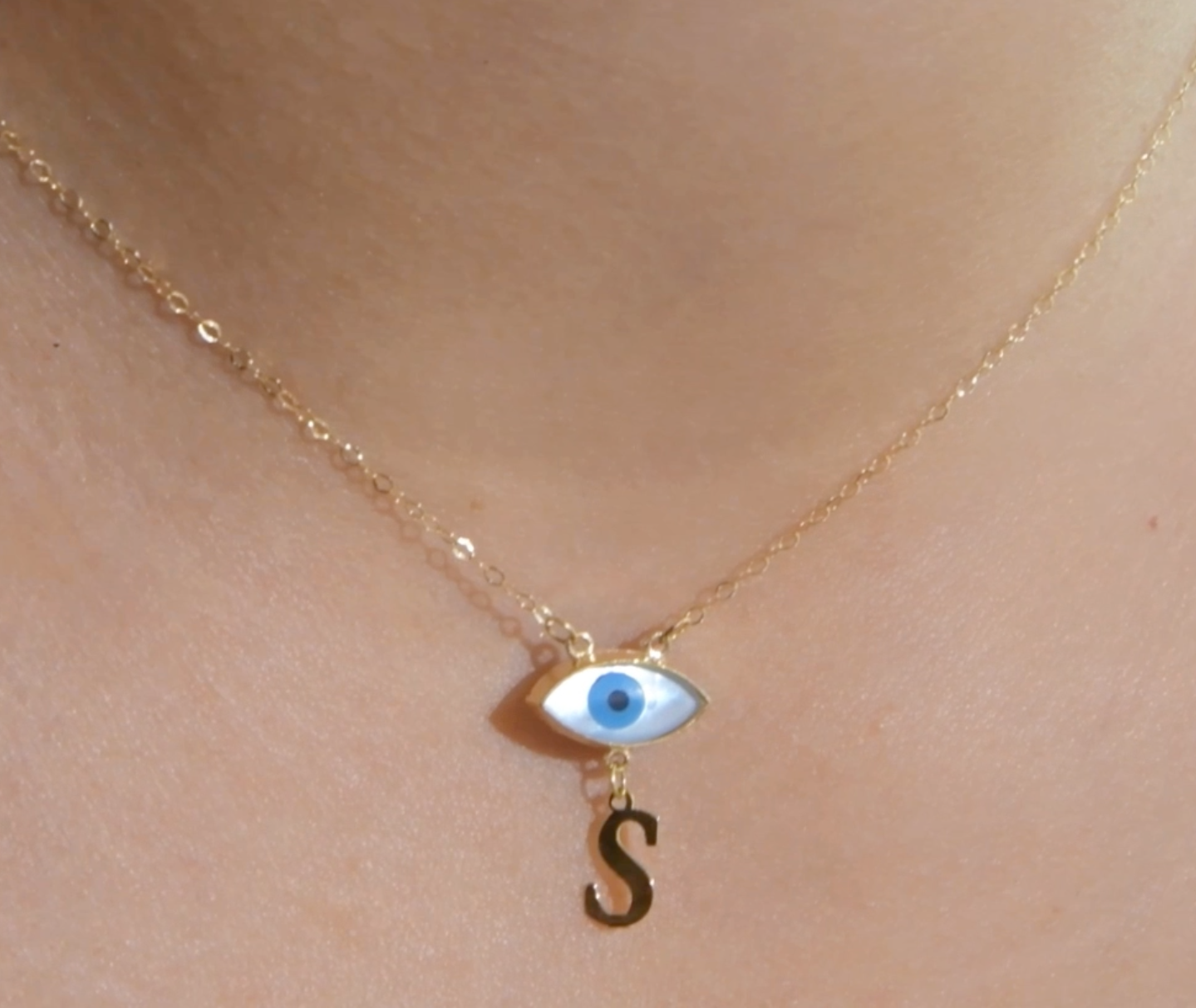 Collier en Or 18k - Evil Eye