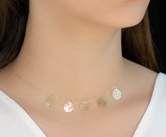 Collier en Or 18k Avec Motif Tkhram Beldi