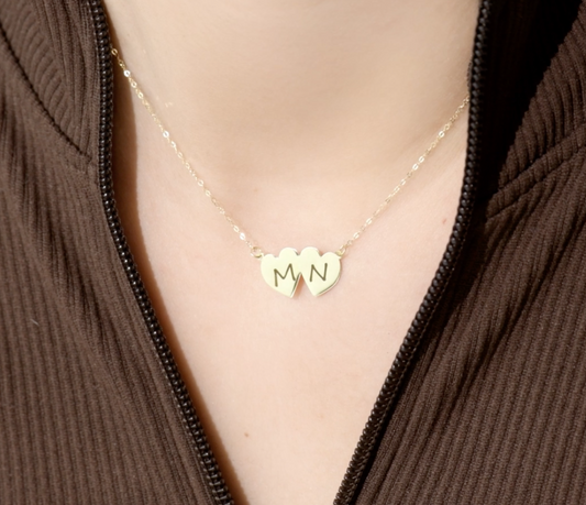 Collier '' Lettres D'amour '' en Or 18k